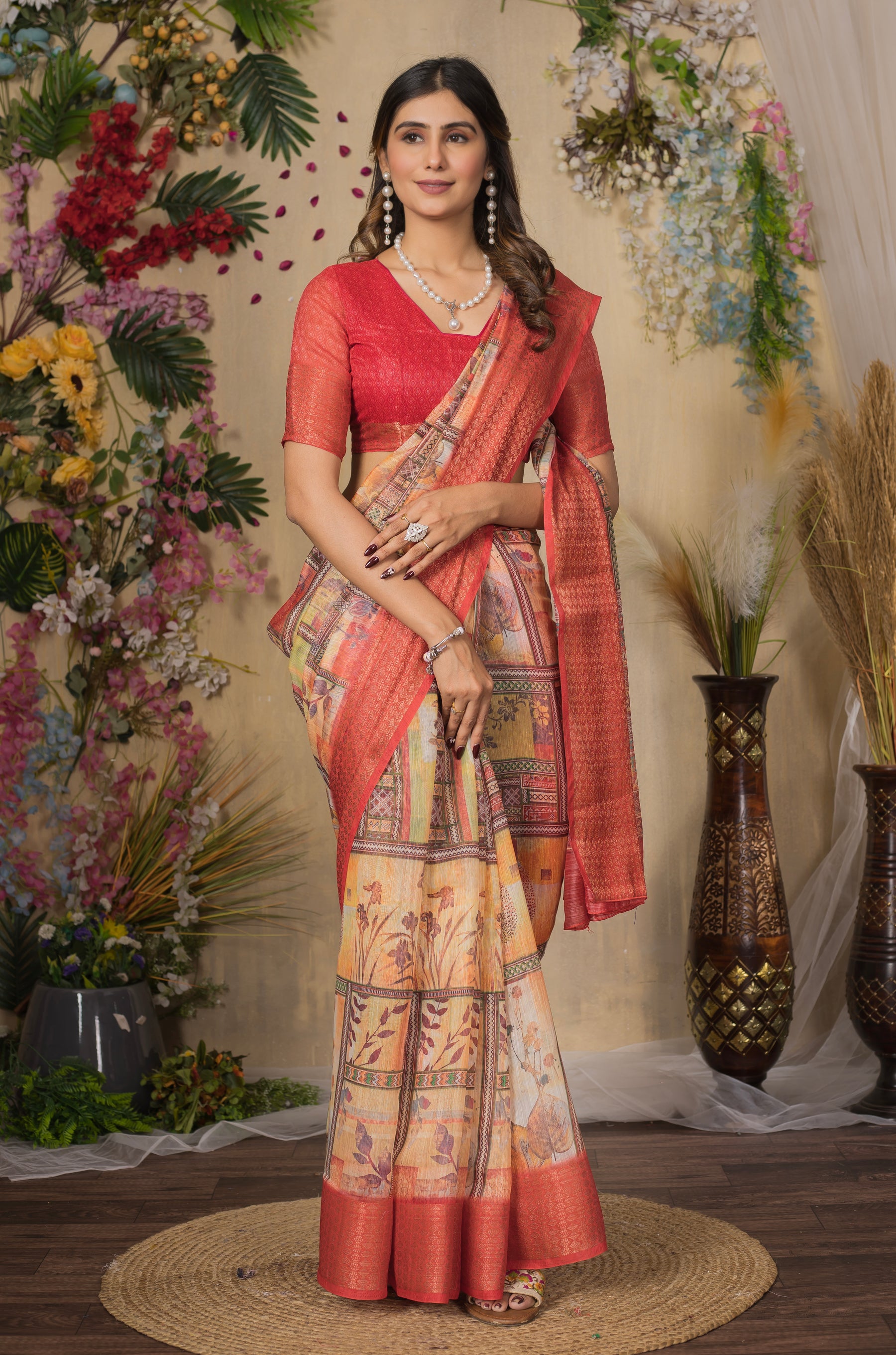 SWARNA Silky Blend Saree – Classic Varied Design for Celebrations & Parties