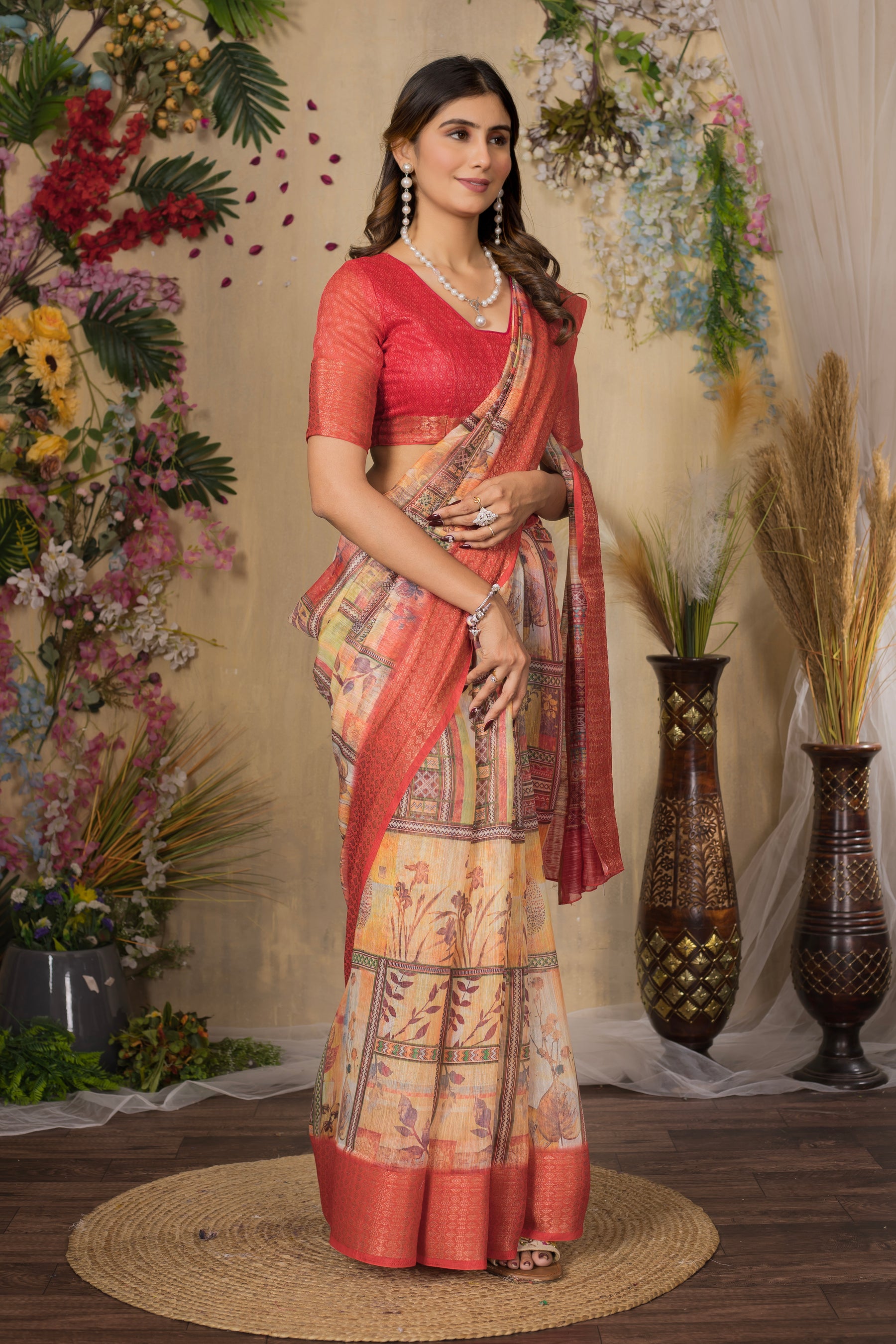 SWARNA Silky Blend Saree – Classic Varied Design for Celebrations & Parties