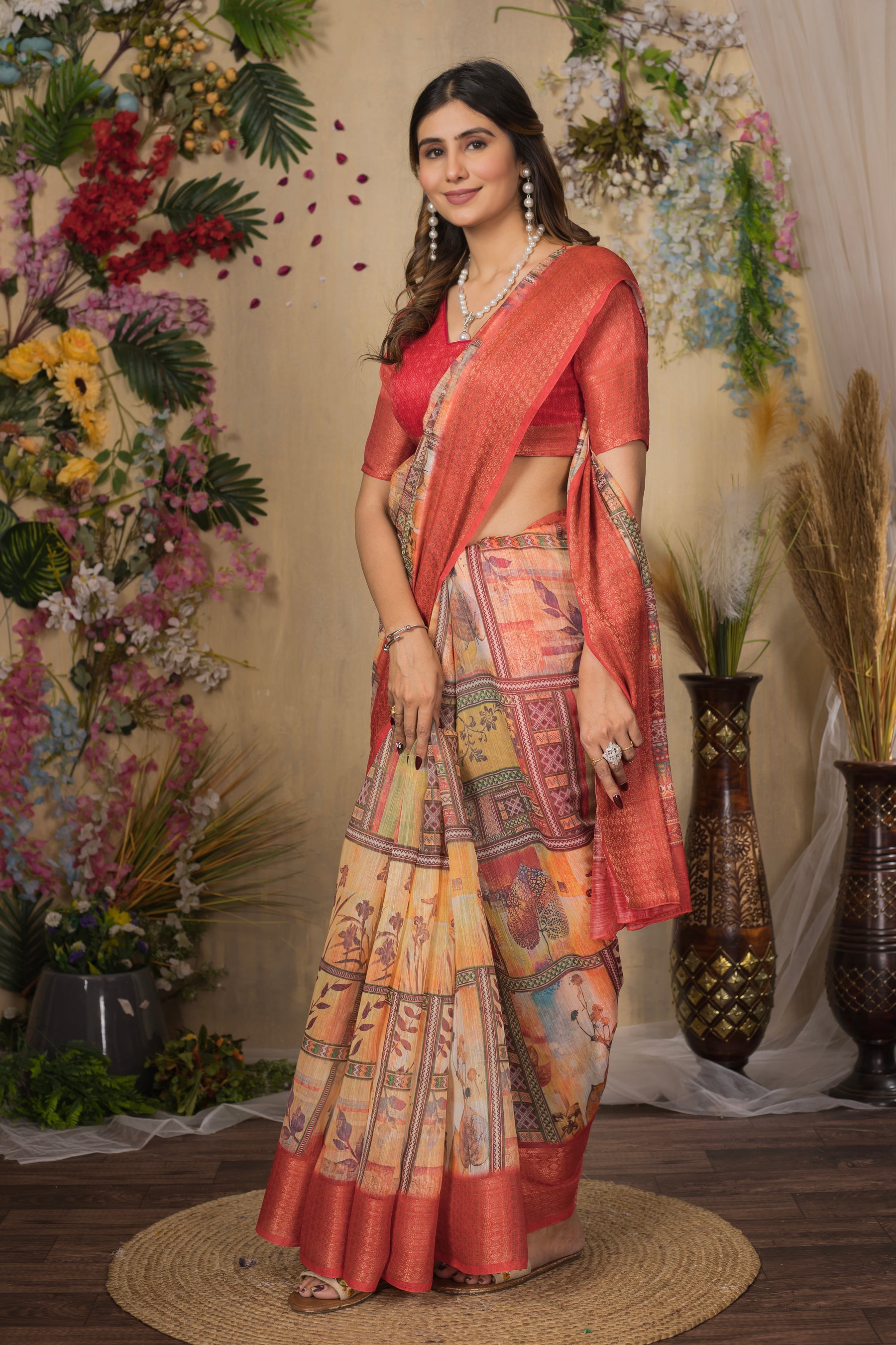 SWARNA Silky Blend Saree – Classic Varied Design for Celebrations & Parties