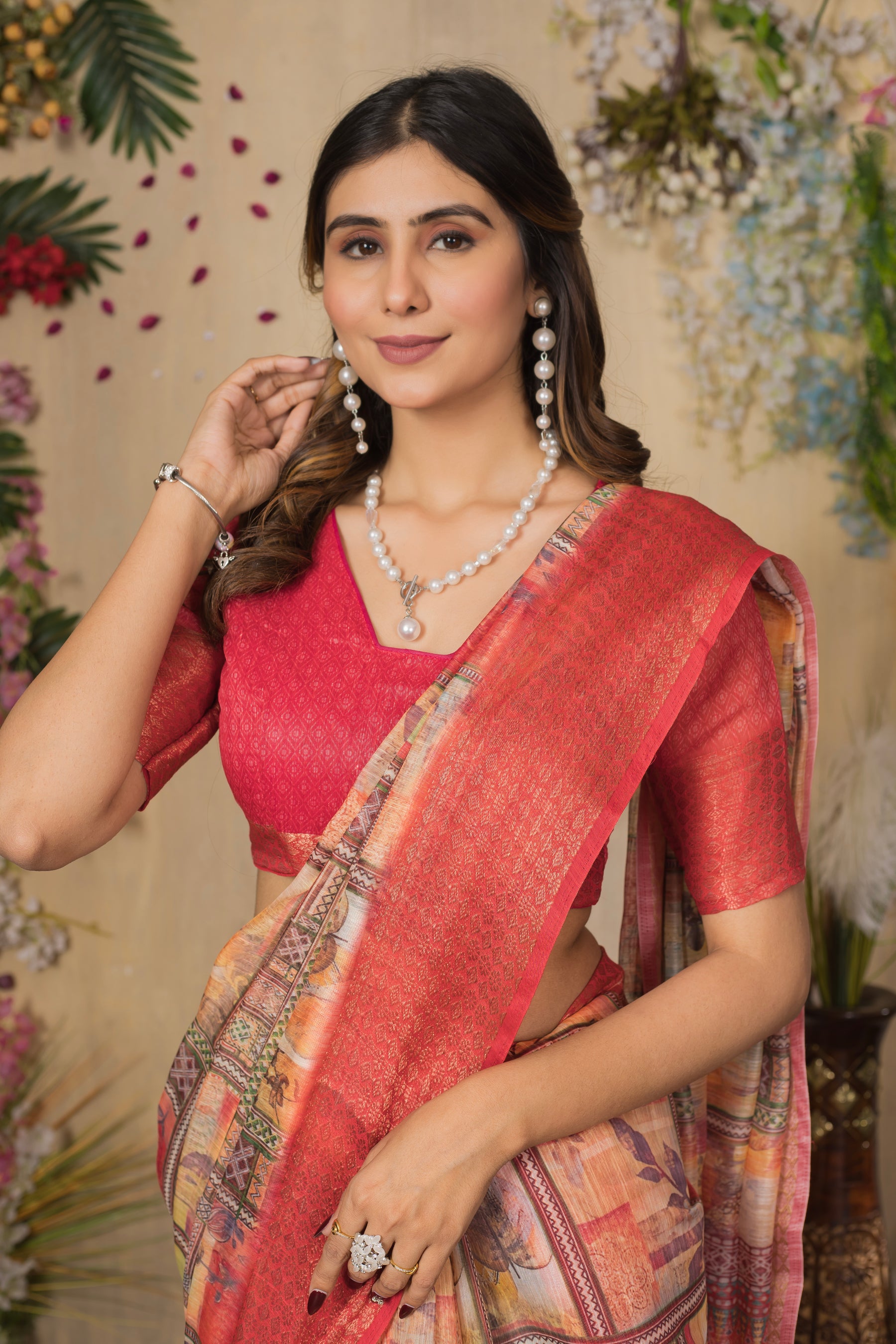 SWARNA Silky Blend Saree – Classic Varied Design for Celebrations & Parties