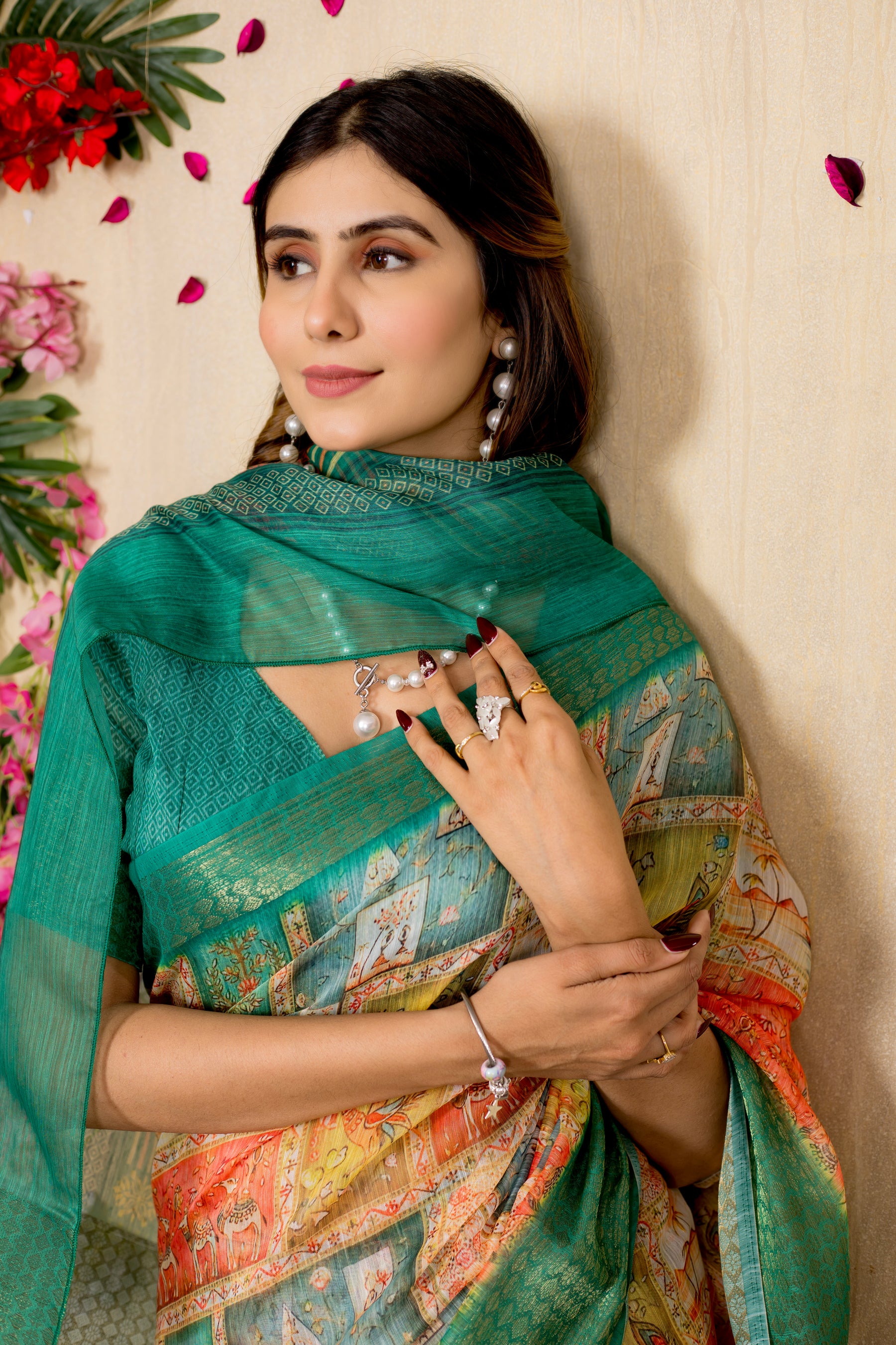 SWARNA Silky Blend Saree – Elegant Varied Design for Bridal & Festive Wear