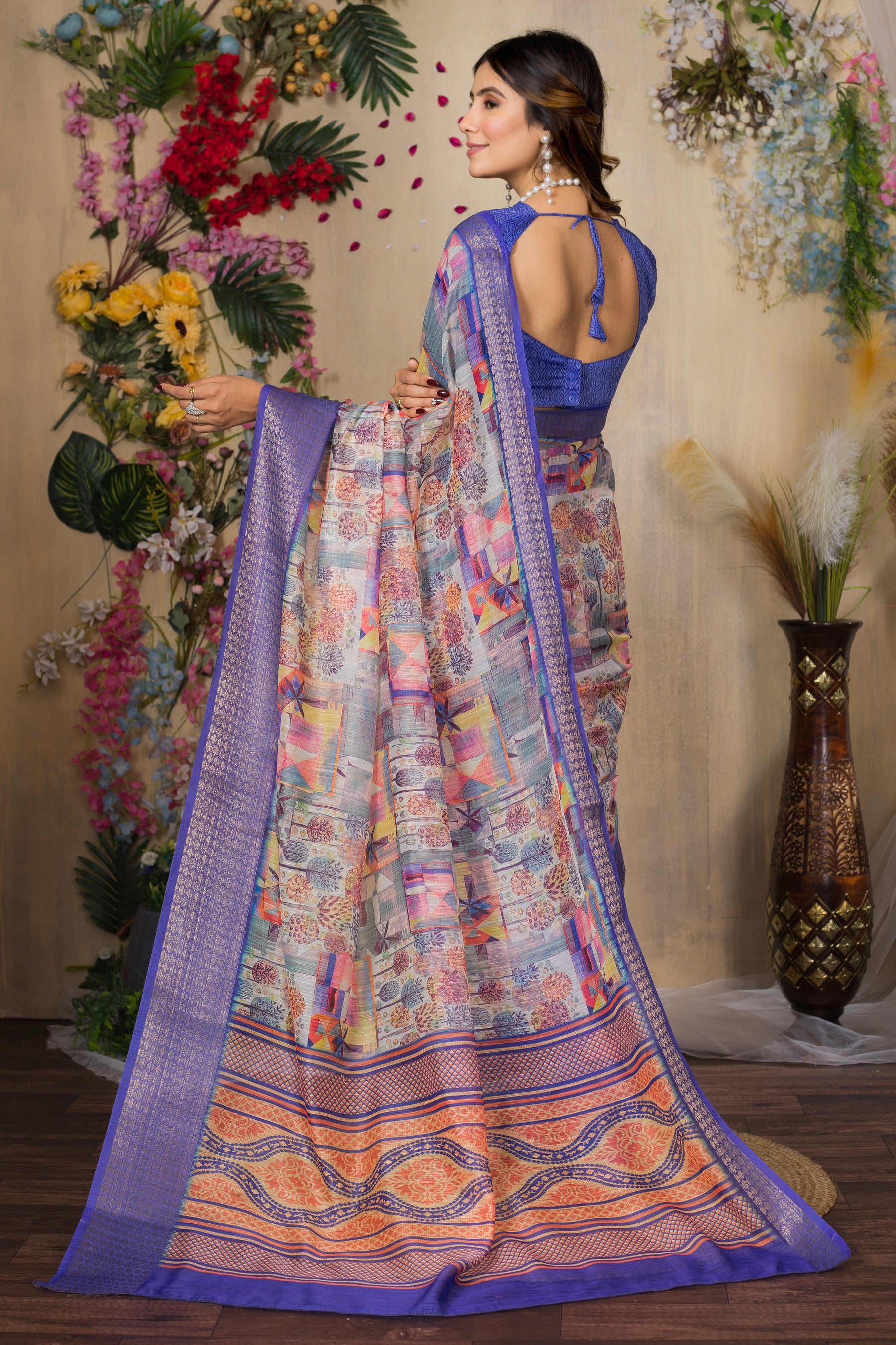SWARNA Silky Blend Saree – Designer Varied Design for Festive & Party Wear