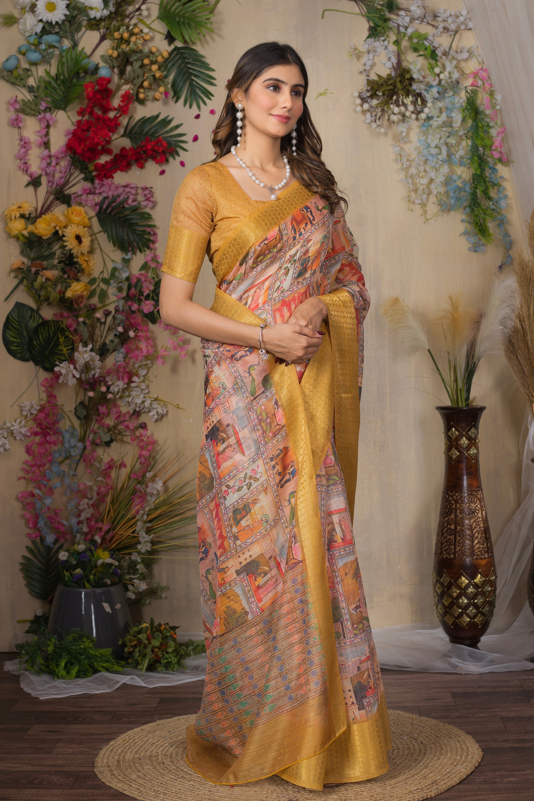 SWARNA Silky Blend Saree – Stylish Varied Design for Evening & Party Wear