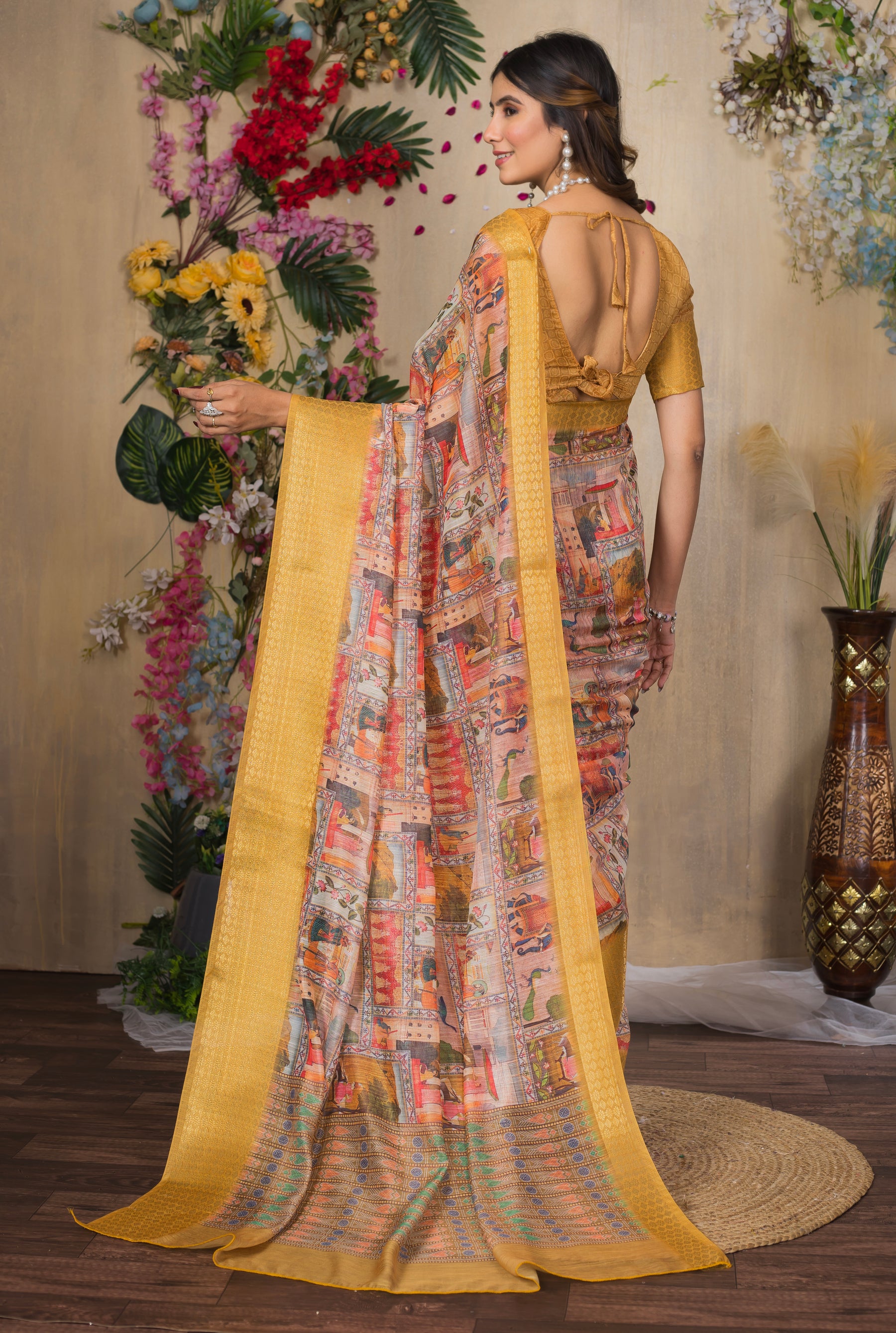 SWARNA Silky Blend Saree – Stylish Varied Design for Evening & Party Wear