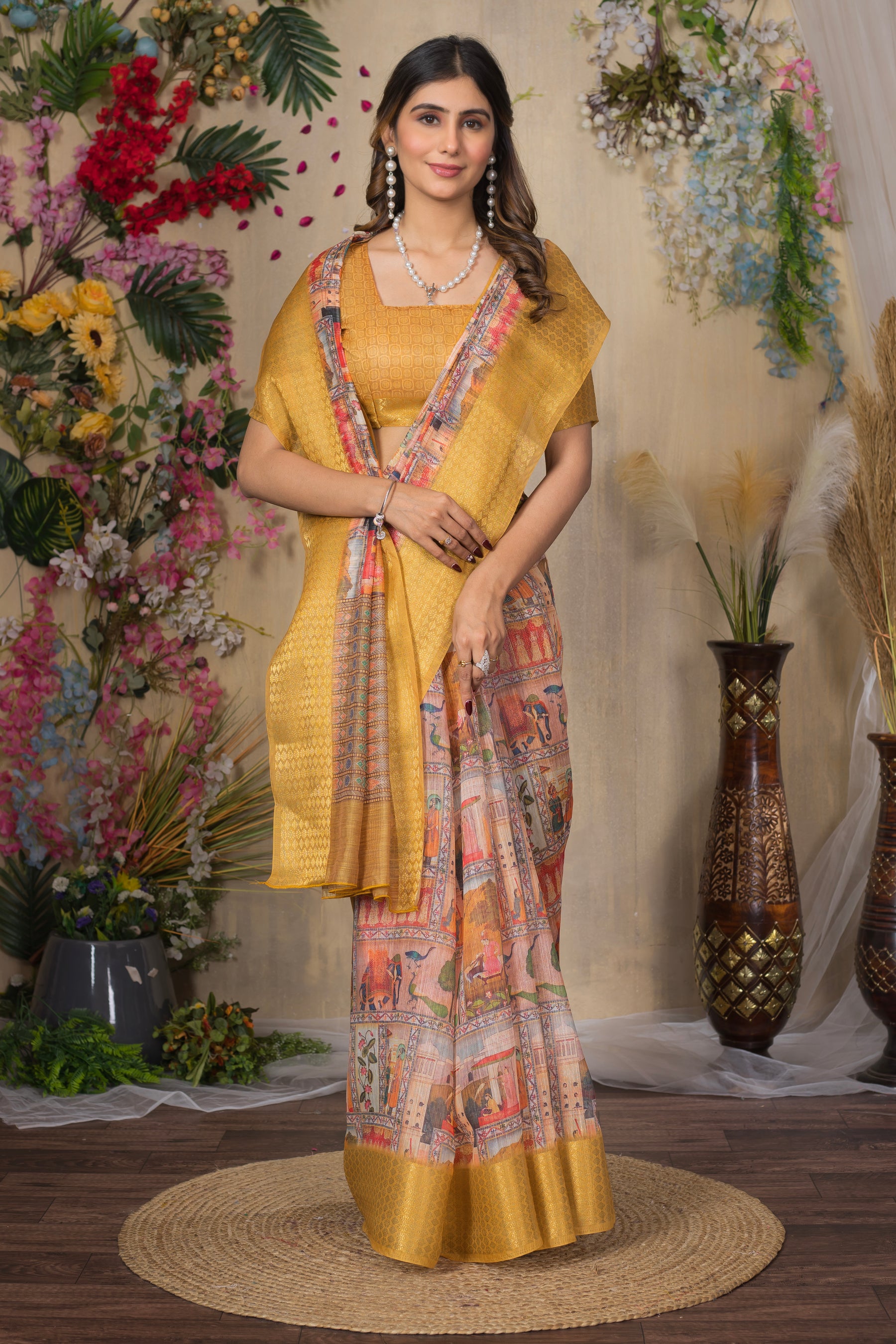 SWARNA Silky Blend Saree – Stylish Varied Design for Evening & Party Wear