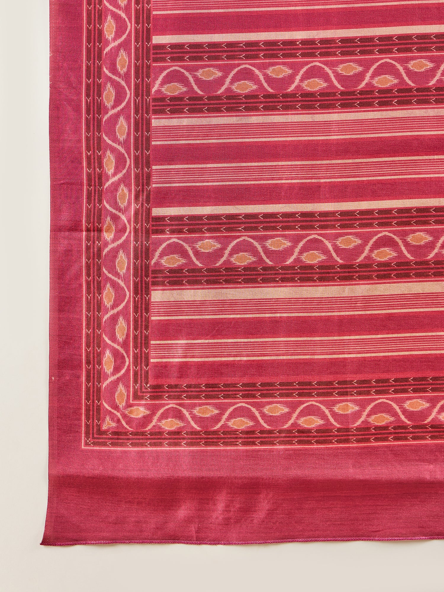 Ikat Print Saree – Bold Geometric Patterns in Soft, Comfortable Fabric for Every Occasion