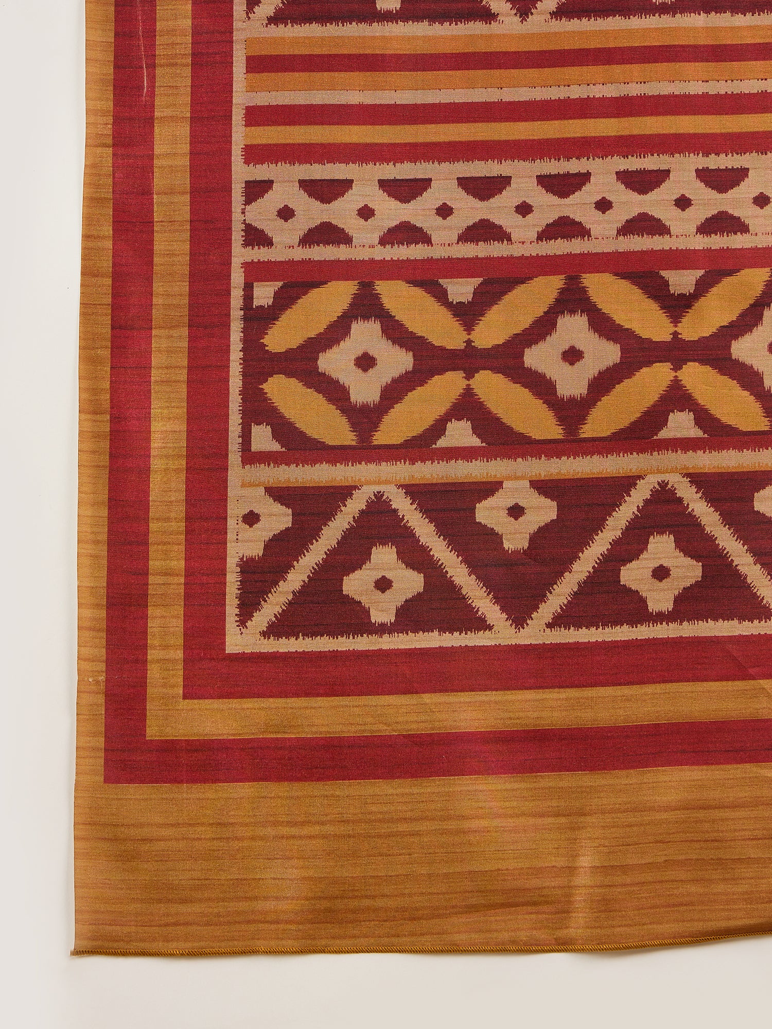 Ikat Print Saree – Contemporary Geometric Designs in Premium Fabric for Effortless Style