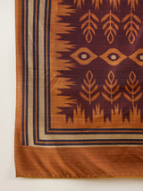 Gulabi Nagari Kozi Silk Ikat Print Saree – Stunning Geometric Patterns in Rich Kozi Silk for Festivals & Celebrations