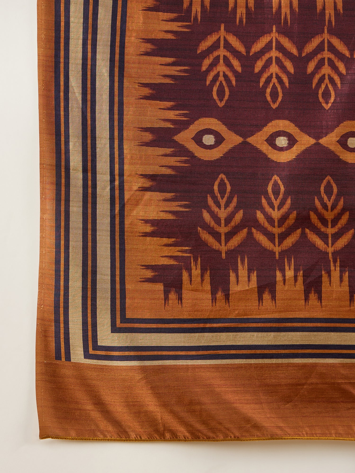 Gulabi Nagari Kozi Silk Ikat Print Saree – Stunning Geometric Patterns in Rich Kozi Silk for Festivals & Celebrations