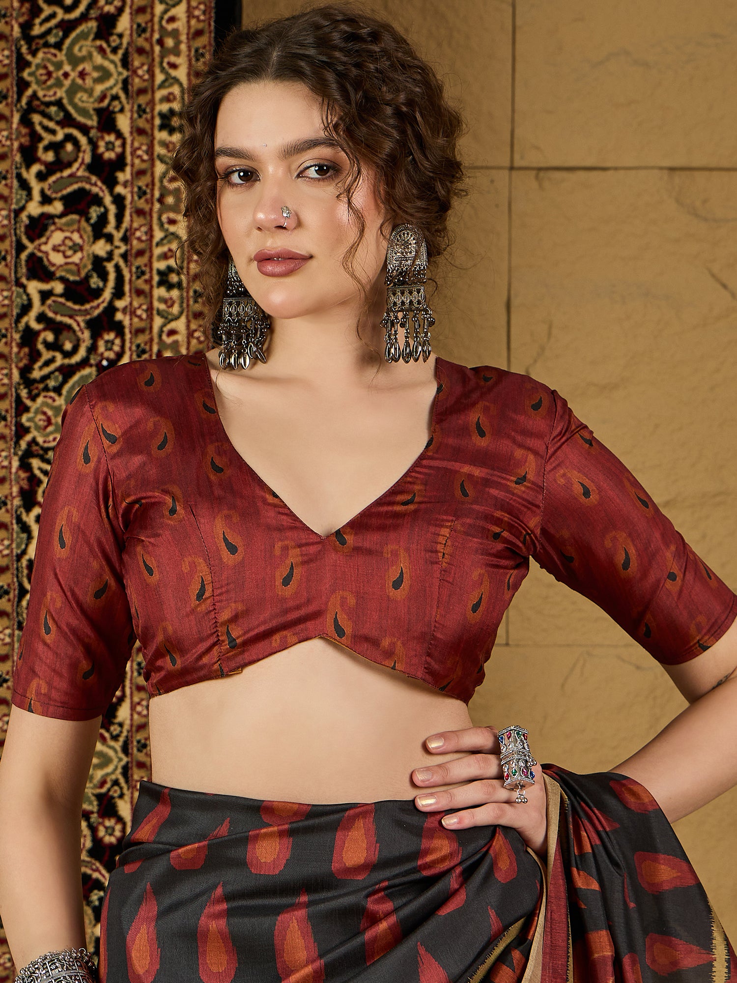 Gulabi Nagari Kozi Silk Saree – Rich Traditional Craftsmanship with Elegant Motifs for Special Events