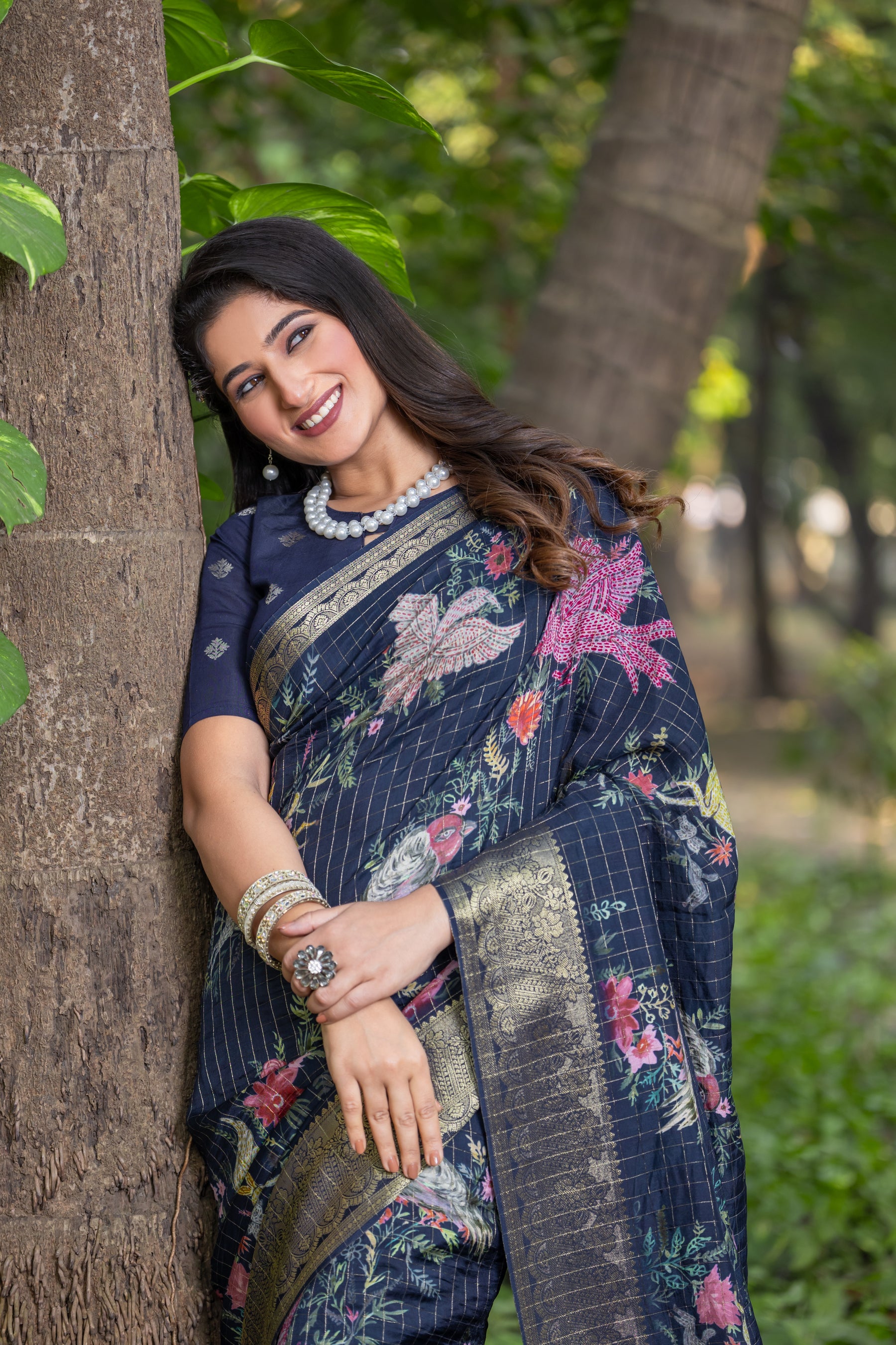 Liza Cheks - Russian Chit Pallu Checks Saree