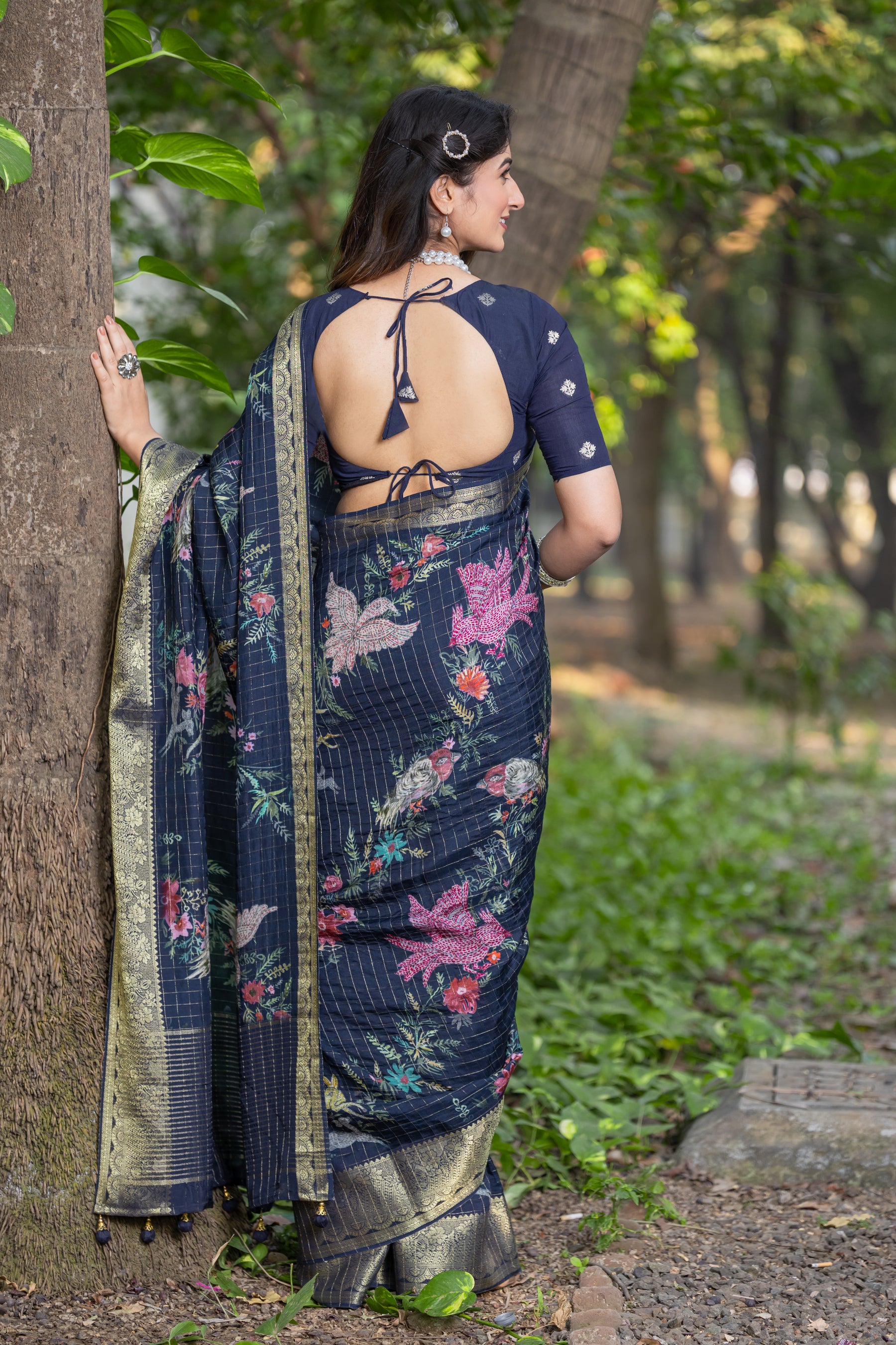 Liza Cheks - Russian Chit Pallu Checks Saree
