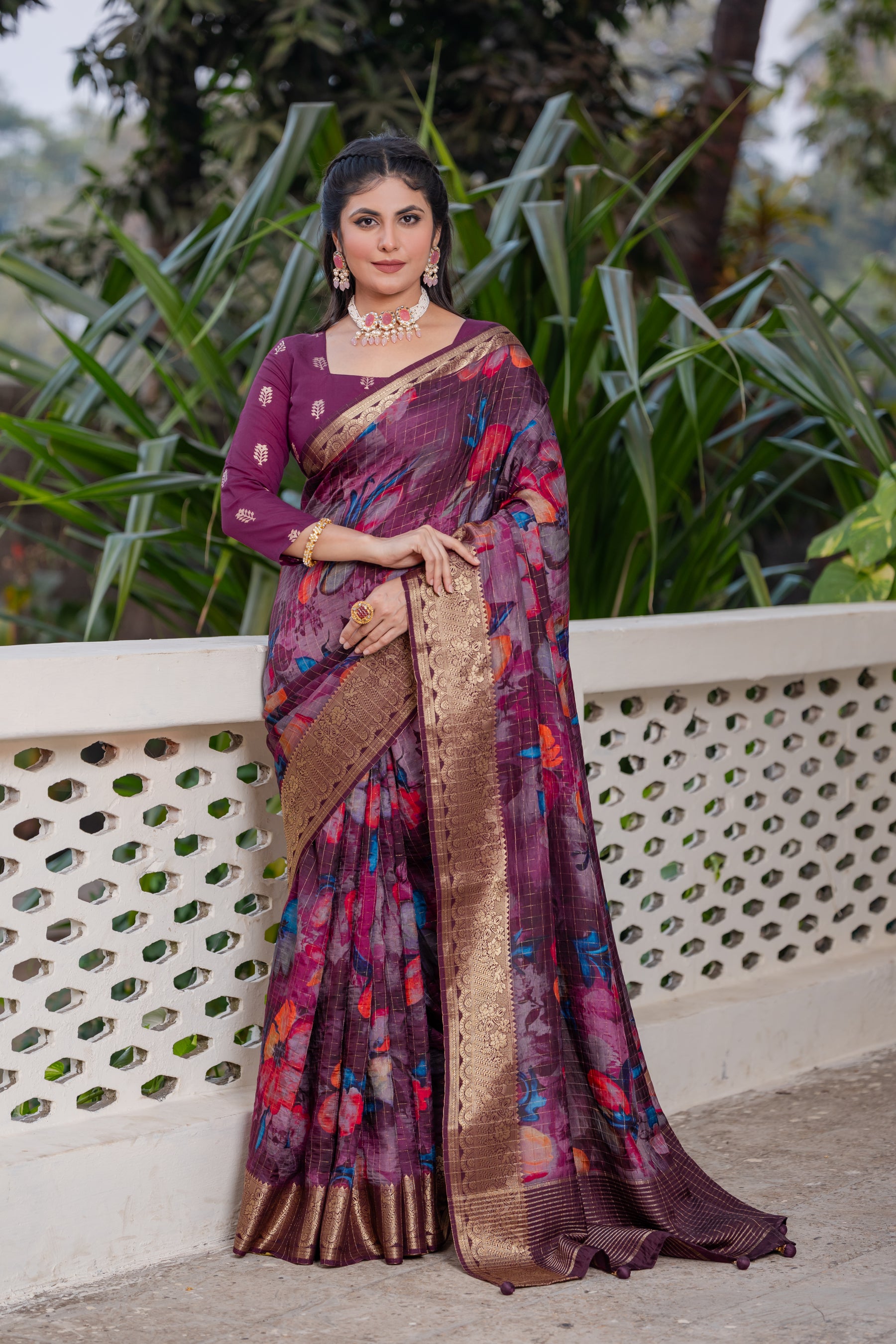Liza Cheks - Russian Chit Pallu Checks Saree