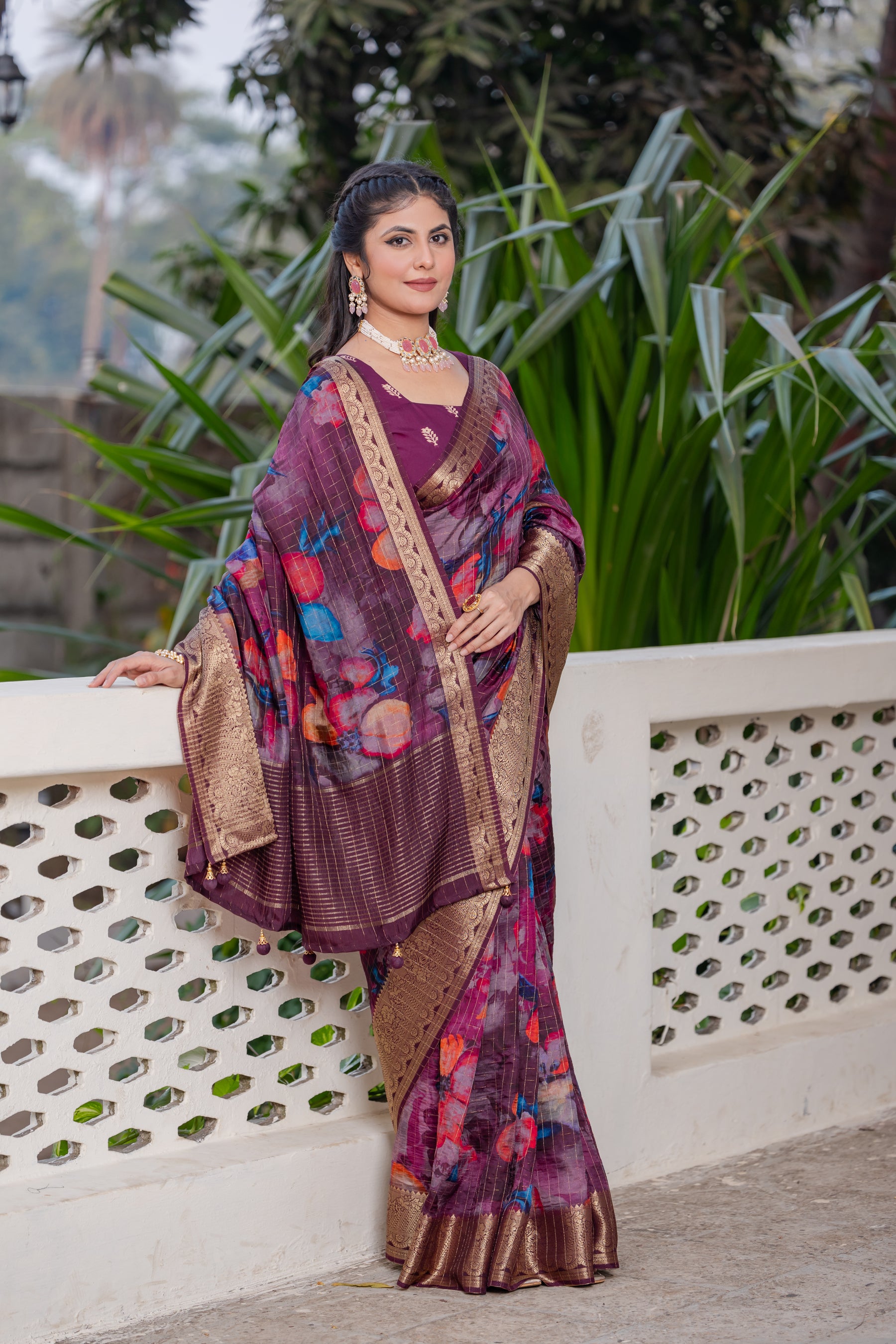 Liza Cheks - Russian Chit Pallu Checks Saree