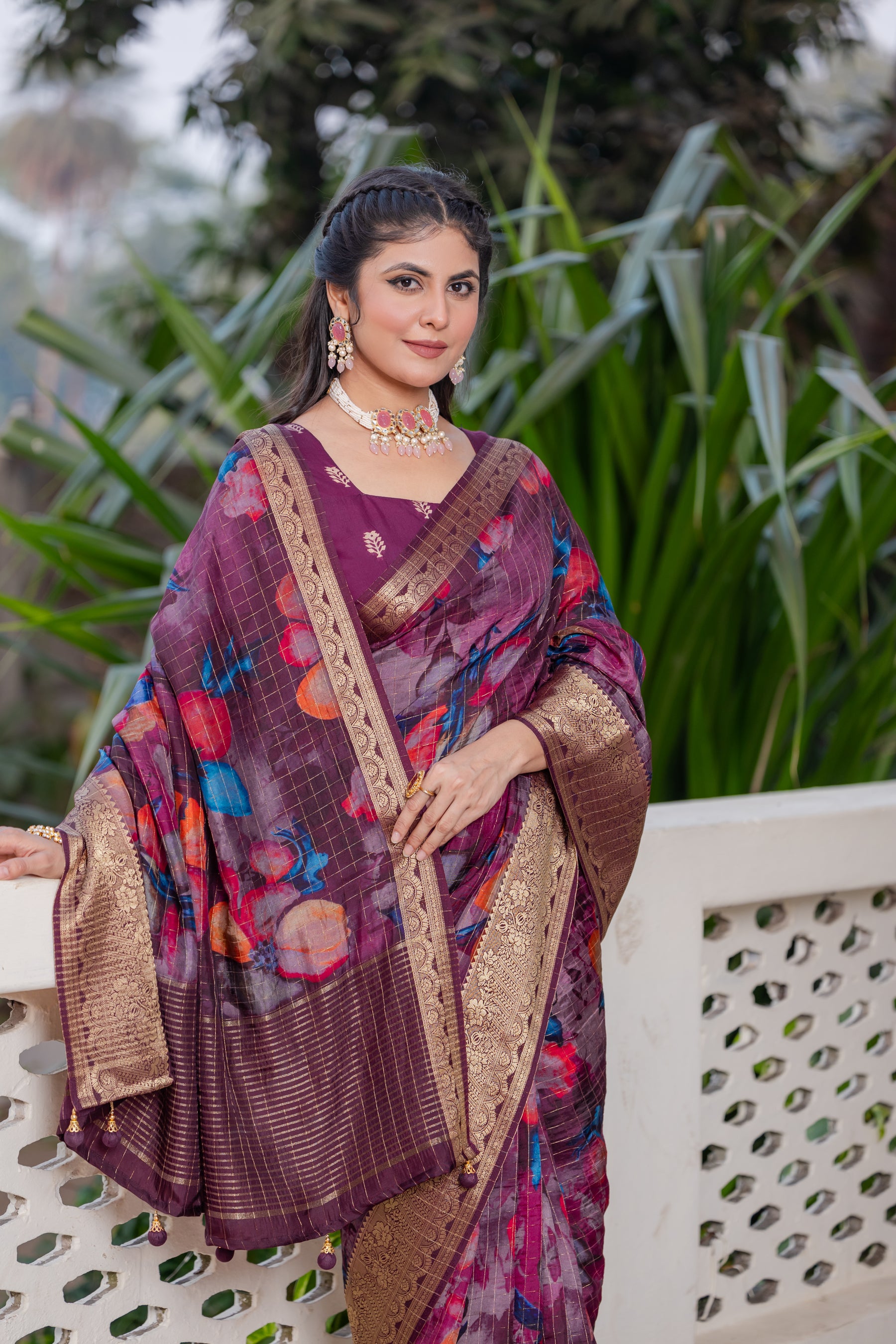 Liza Cheks - Russian Chit Pallu Checks Saree
