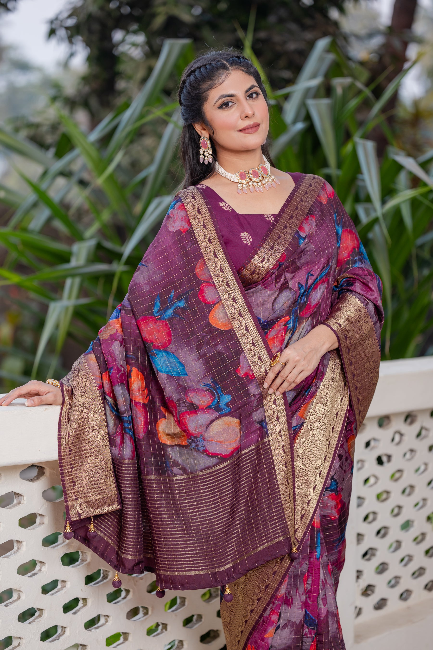 Liza Cheks - Russian Chit Pallu Checks Saree