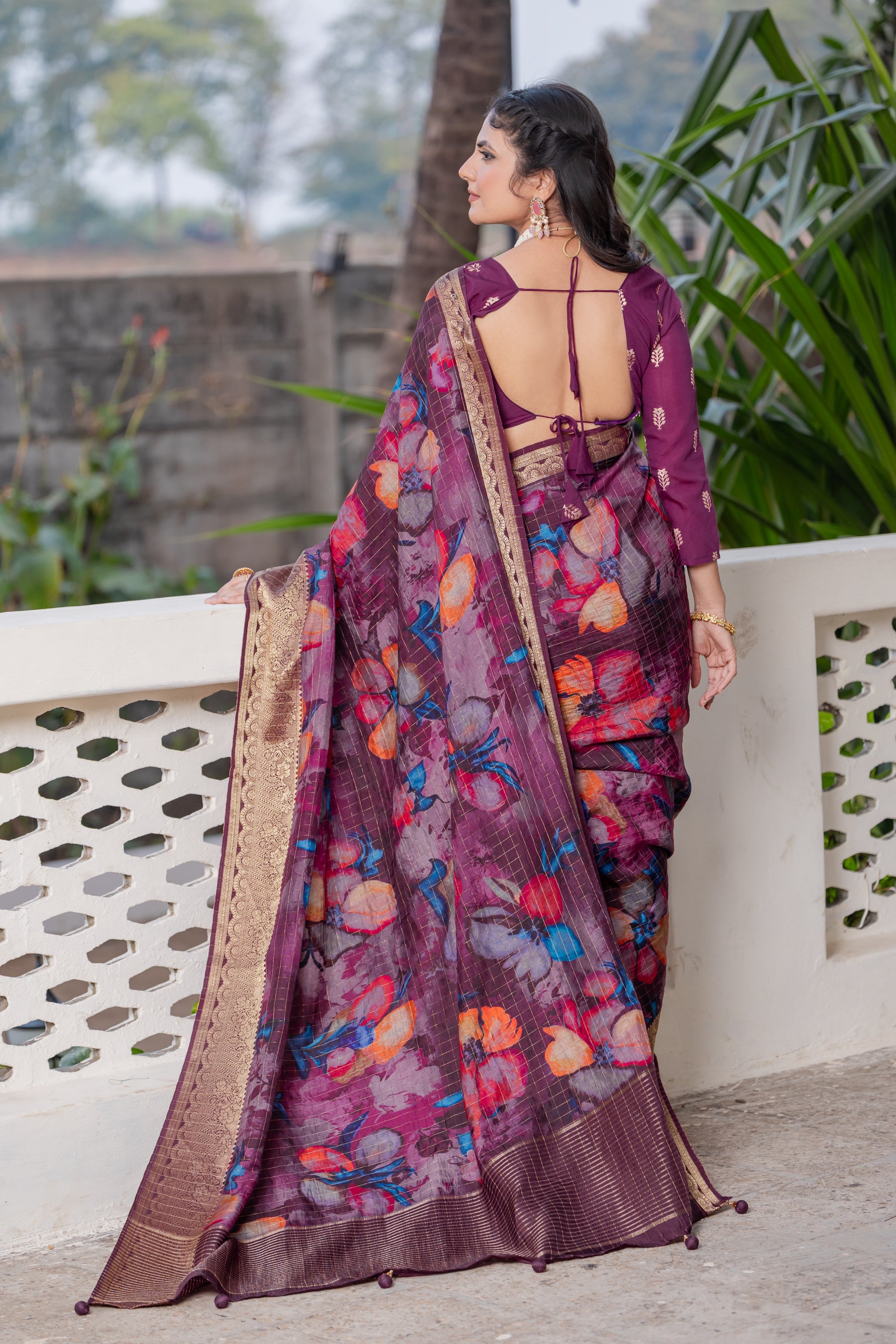 Liza Cheks - Russian Chit Pallu Checks Saree