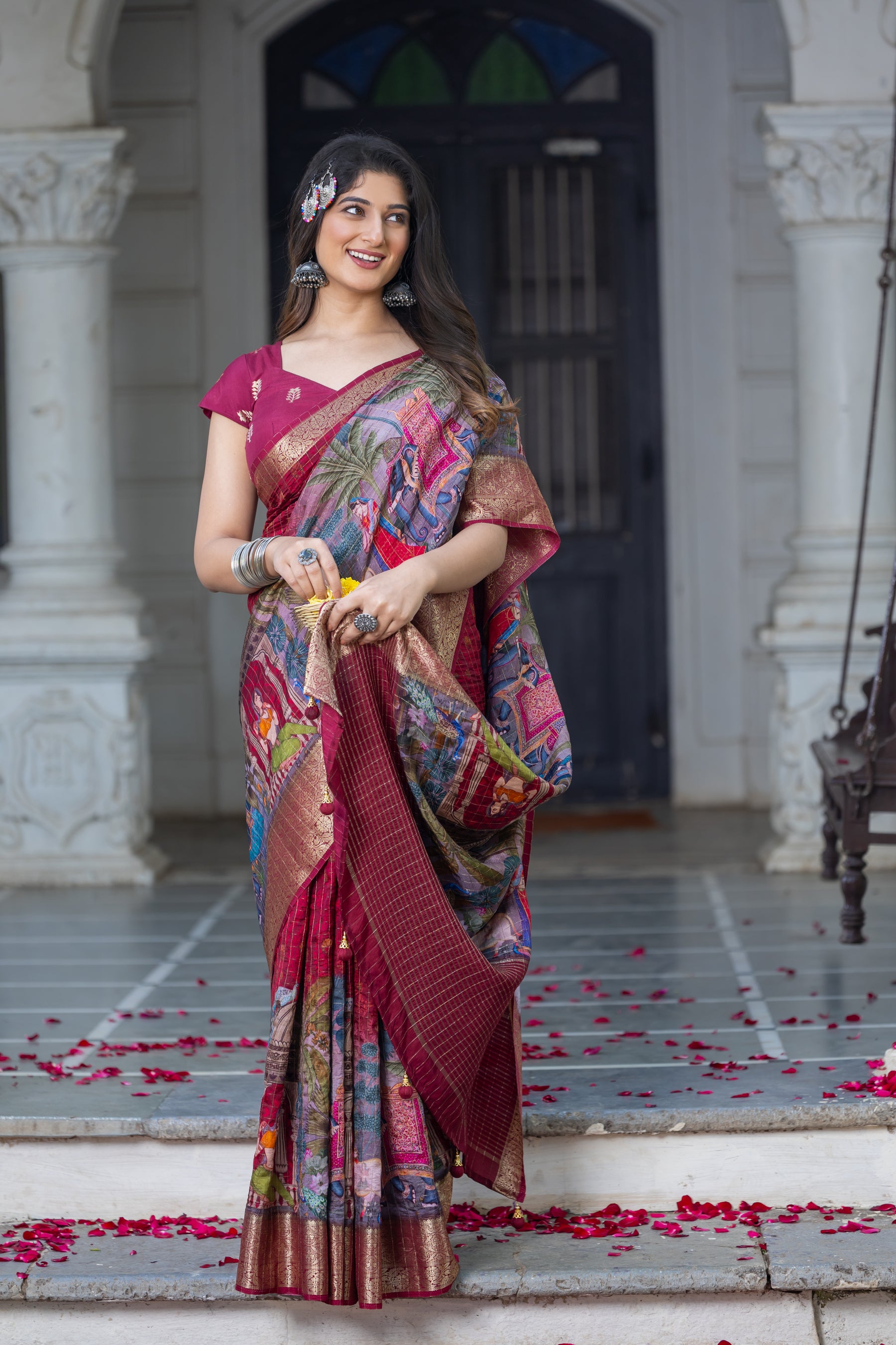 Liza Cheks - Russian Chit Pallu Checks Saree