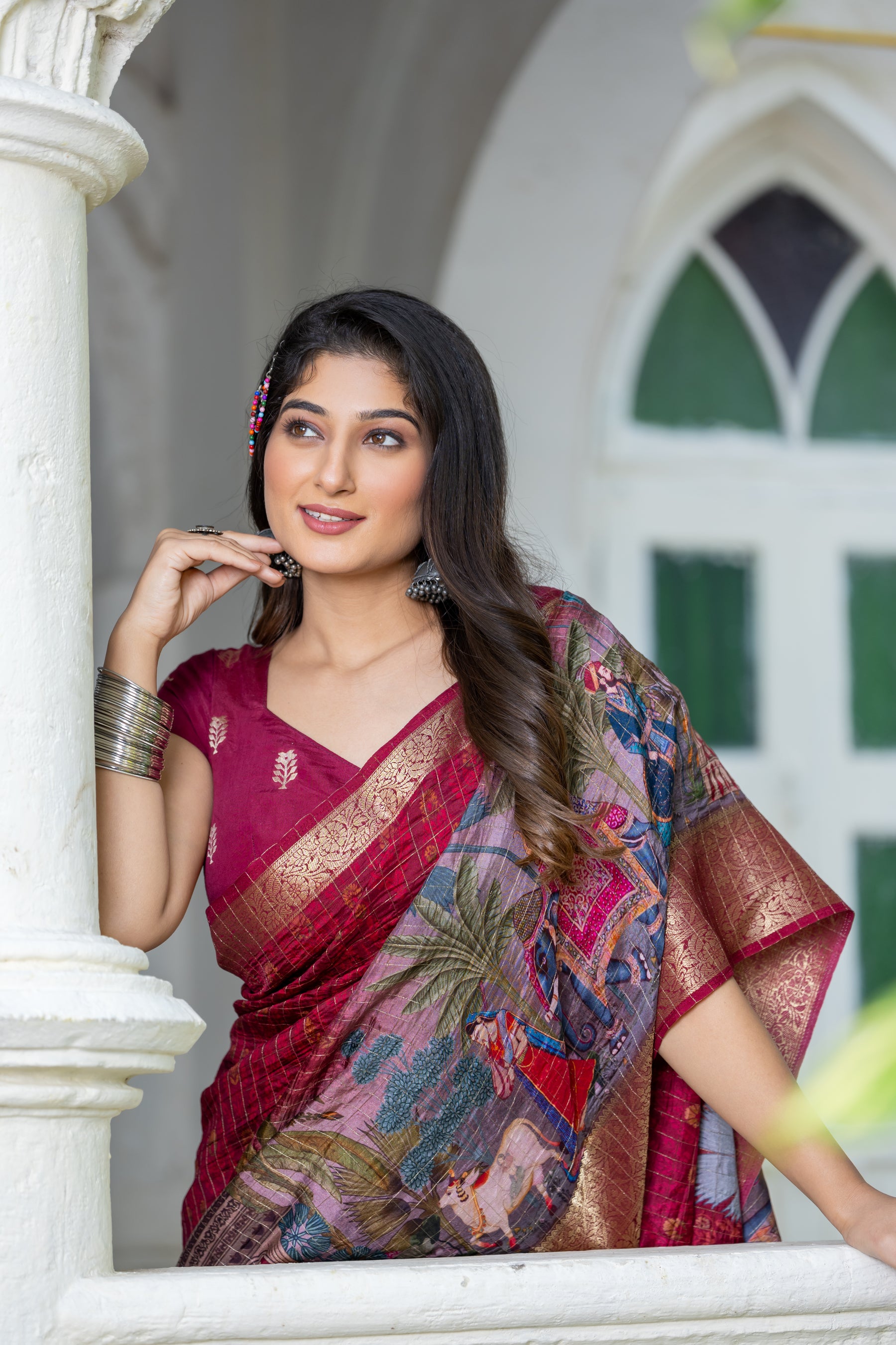 Liza Cheks - Russian Chit Pallu Checks Saree