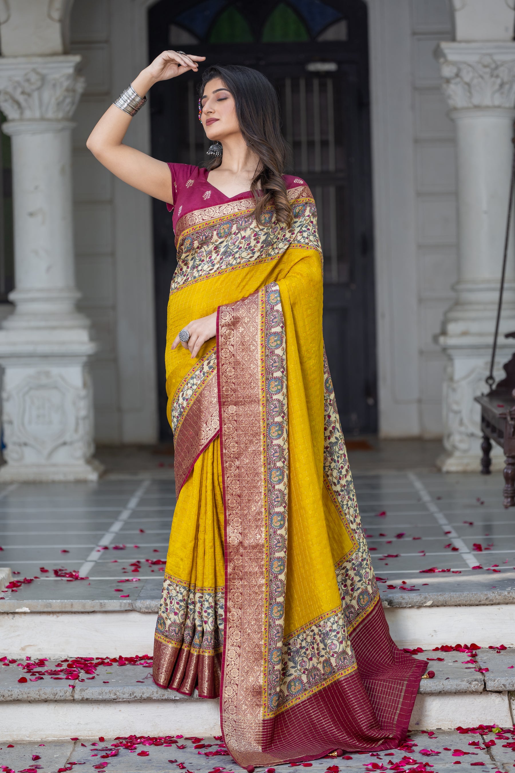 Liza Cheks - Russian Chit Pallu Checks Saree