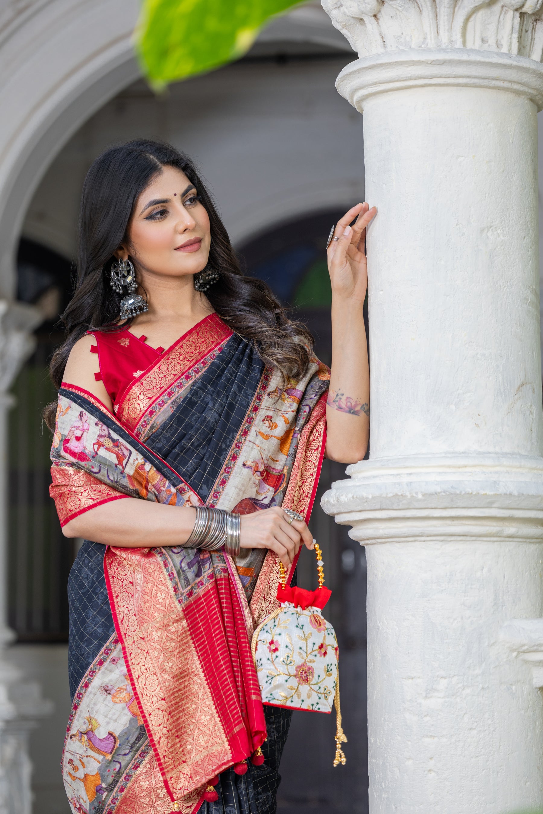 Liza Cheks - Russian Chit Pallu Checks Saree