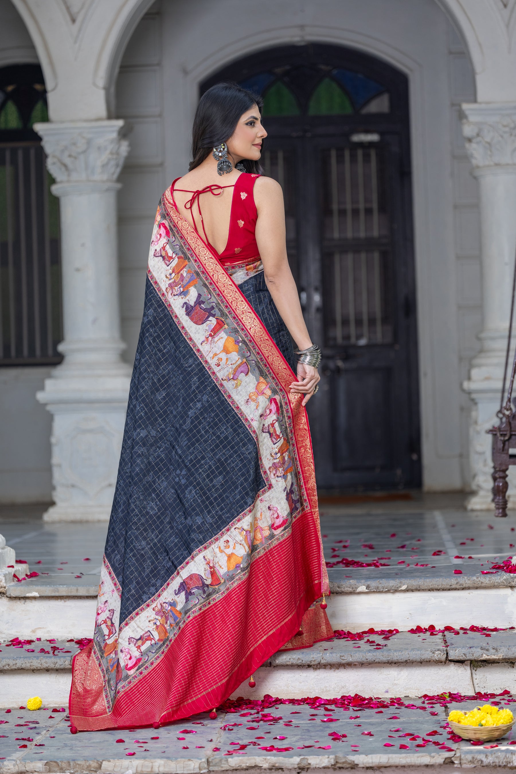 Liza Cheks - Russian Chit Pallu Checks Saree
