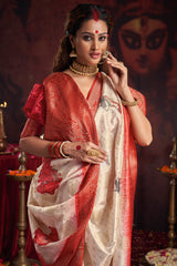 DURGOTSAV Shubho Shakti Banarasi Saree