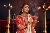 Durgotsav Royal Vermilion Saree