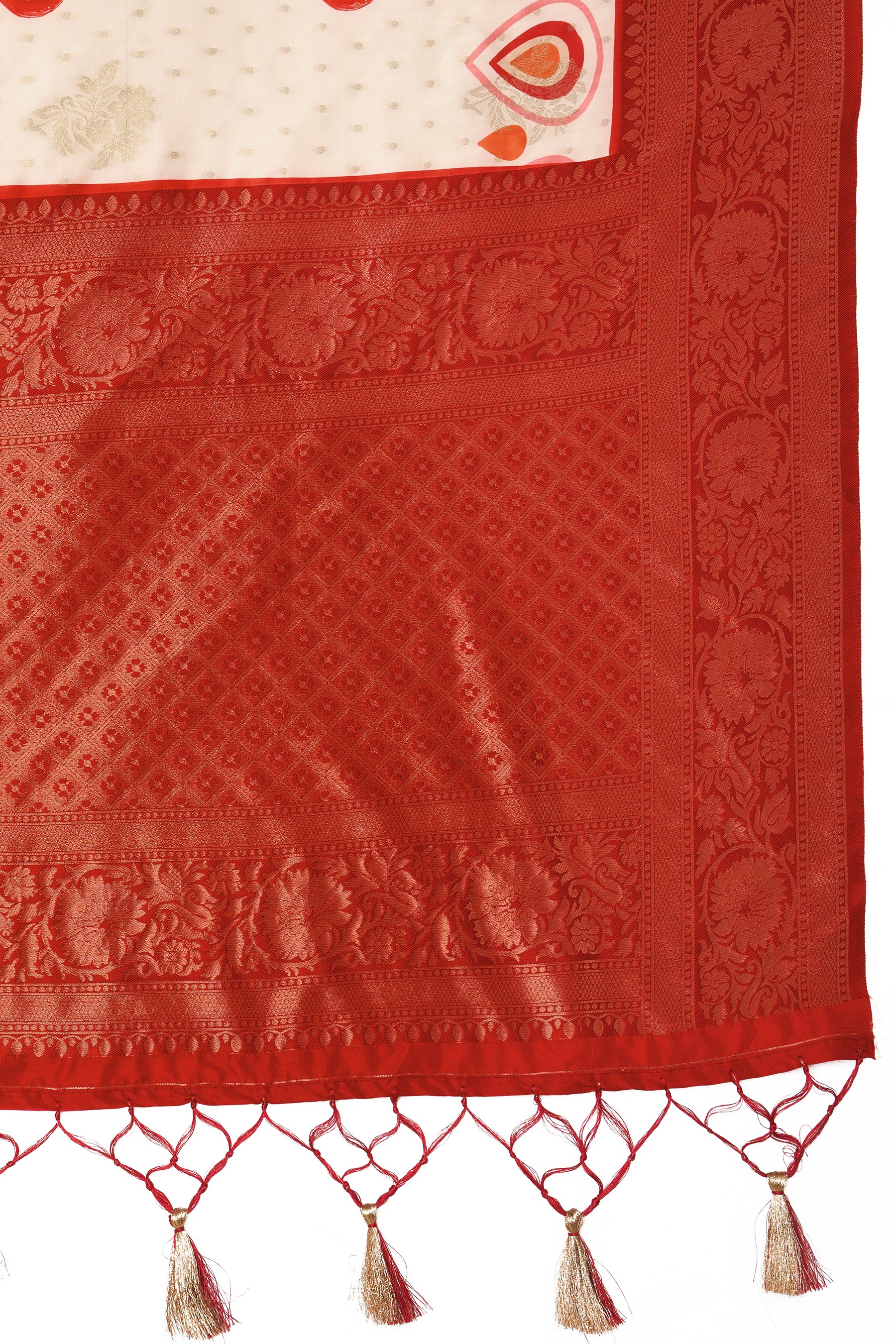 Durgotsav Royal Vermilion Saree