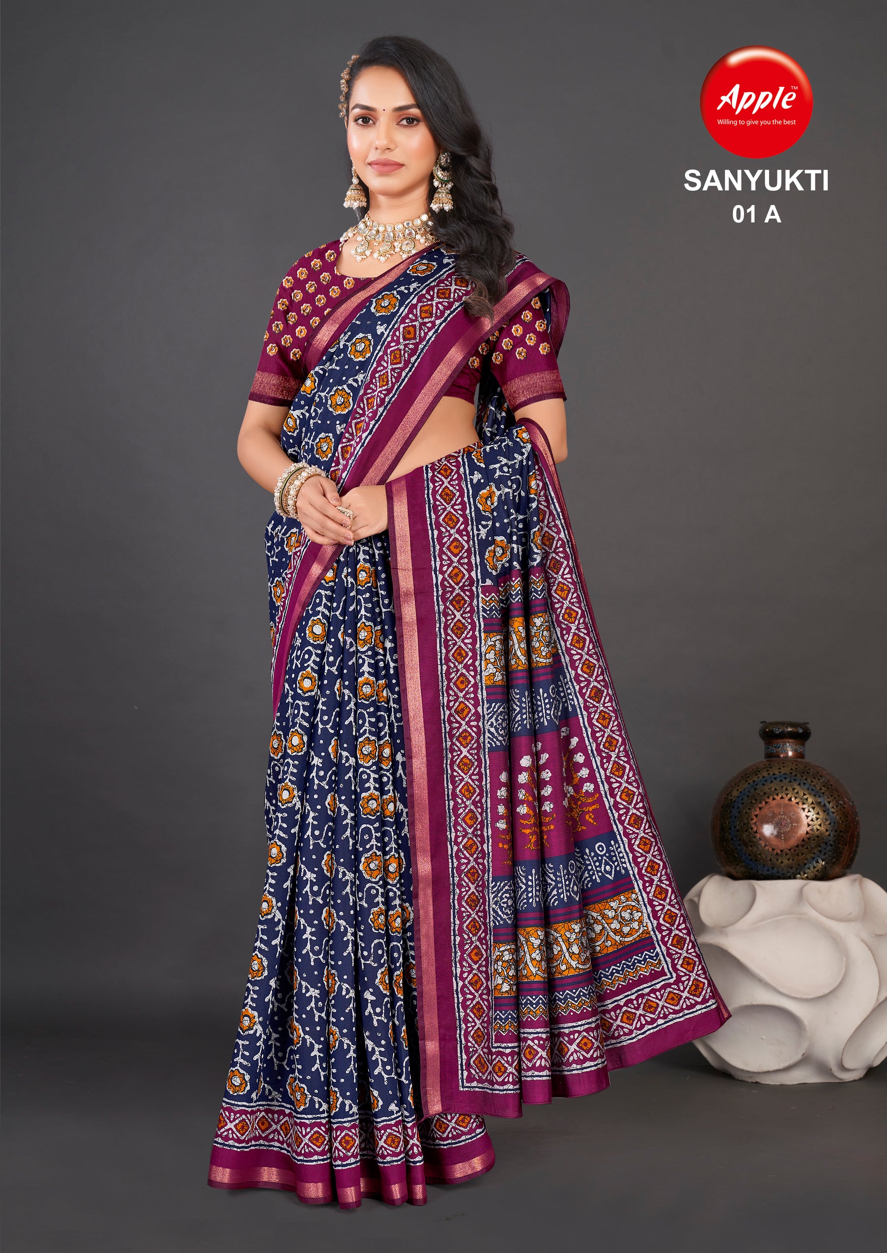 Printed Saree with Soft Flowing Drape