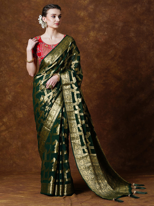 VIRGO Saree For Women Georgette Fabric Saree With Embroidery - Apple Lifestyle