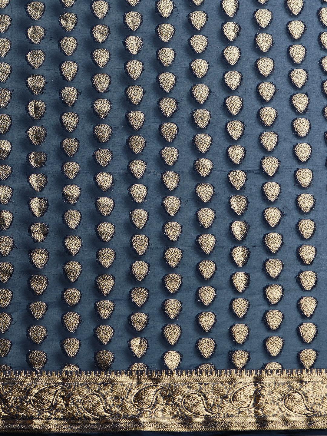 VIRGO Women's Georgette Bollywood Style Embroidery Saree - Apple Lifestyle