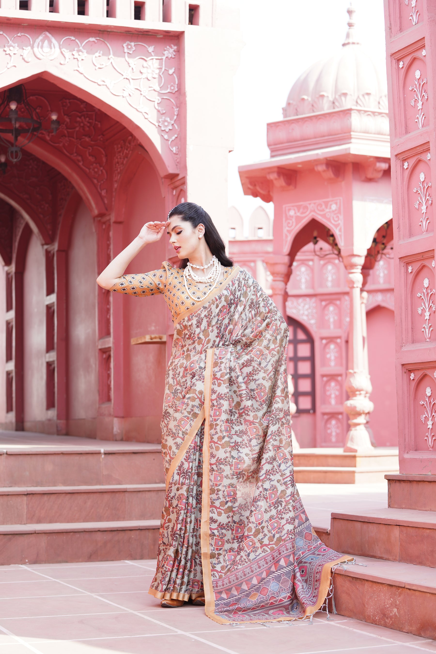 Gruham Womens Traditional Pure Banarasi Silk  Golden Zari Rich Pallu Banarasi Saree