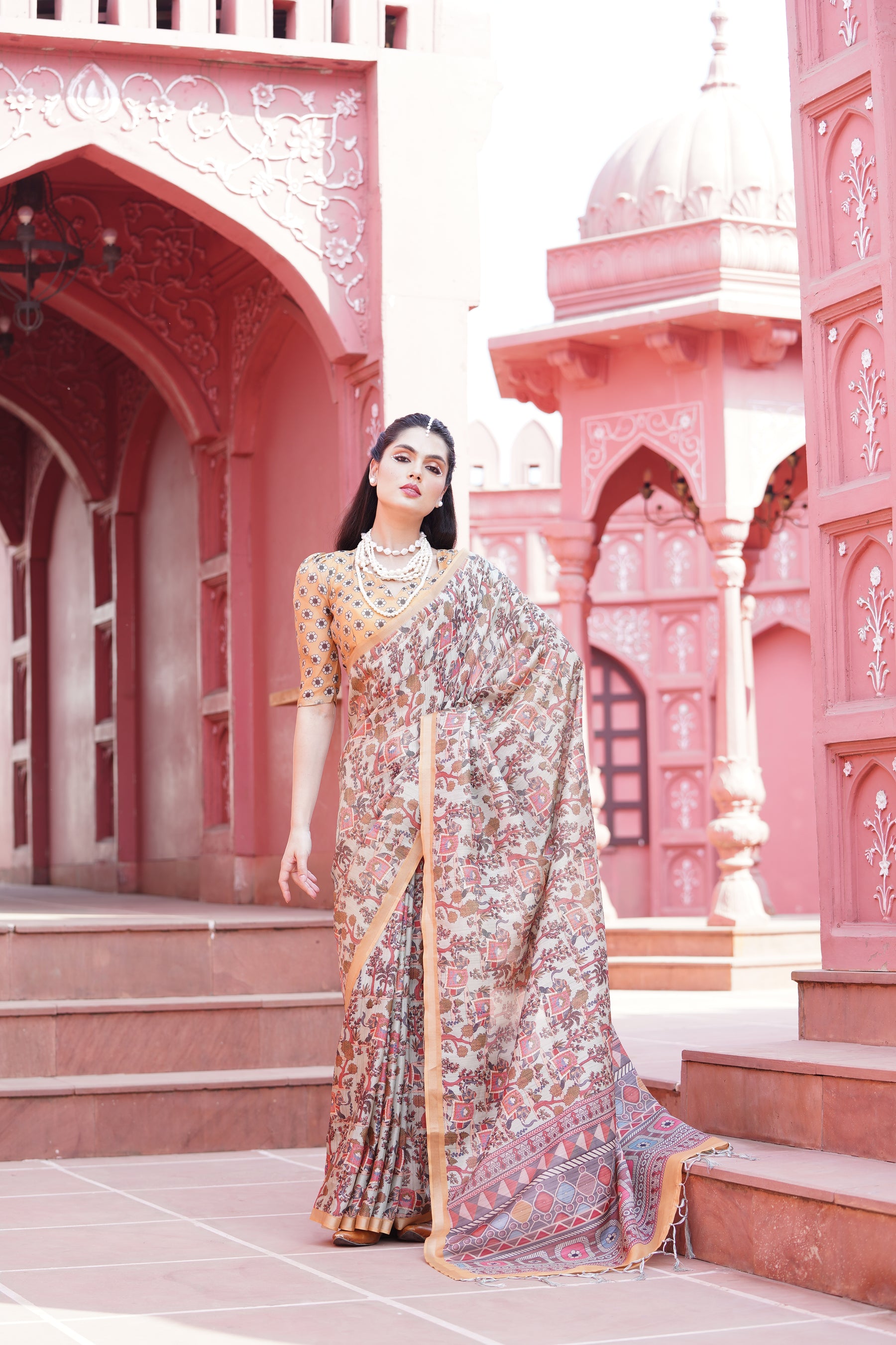 Gruham Womens Traditional Pure Banarasi Silk  Golden Zari Rich Pallu Banarasi Saree