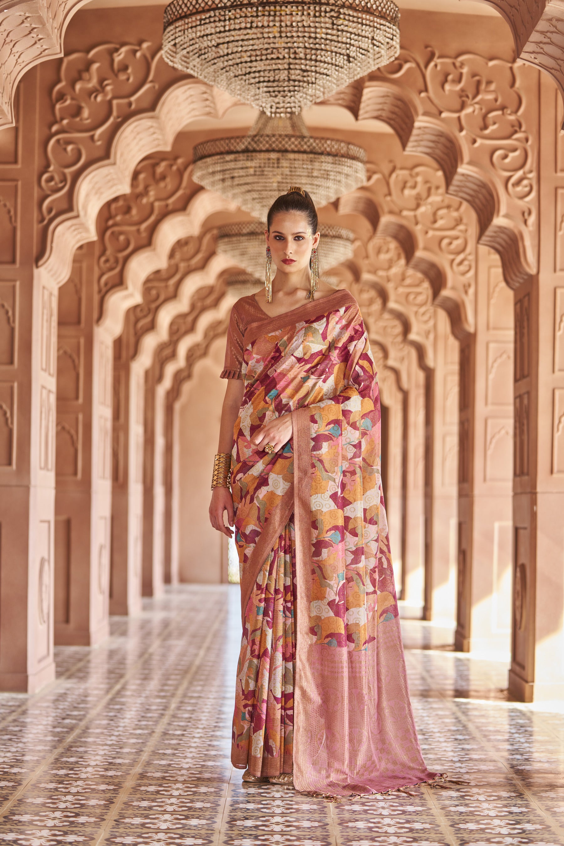 NITARA Women's Tradition jari cotton rich pallu saree