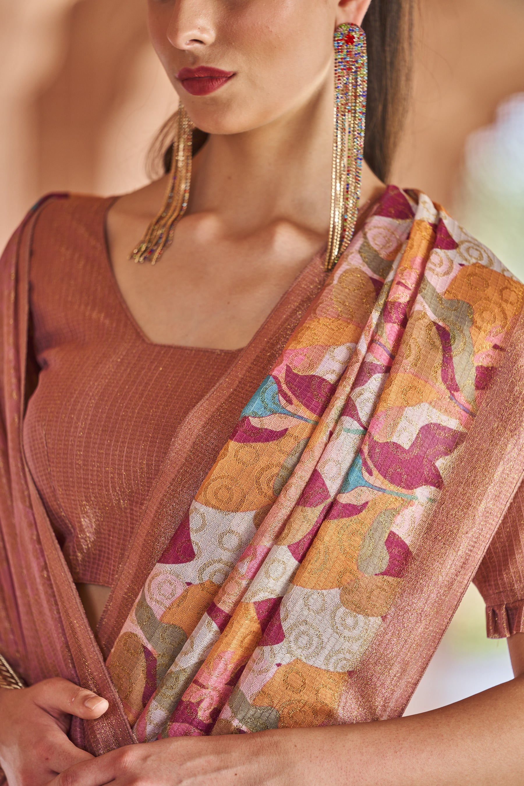 NITARA Women's Tradition jari cotton rich pallu saree