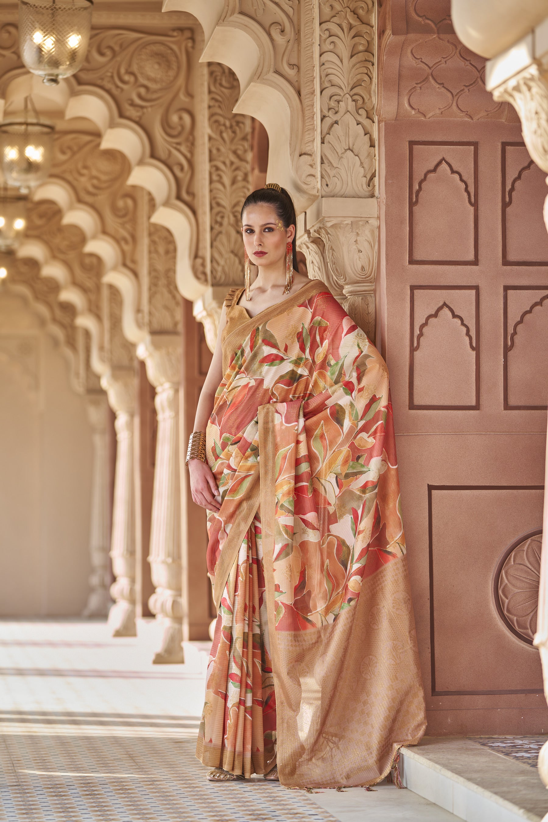 NITARA Women's Traditional looking Cotton jari rich pallu saree