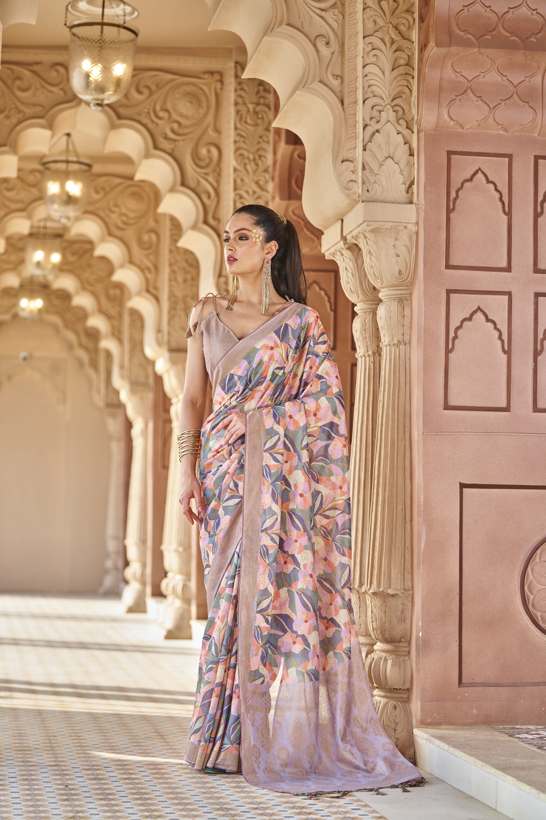 NITARA Women's Traditional Looking cotton jari rich pallu saree