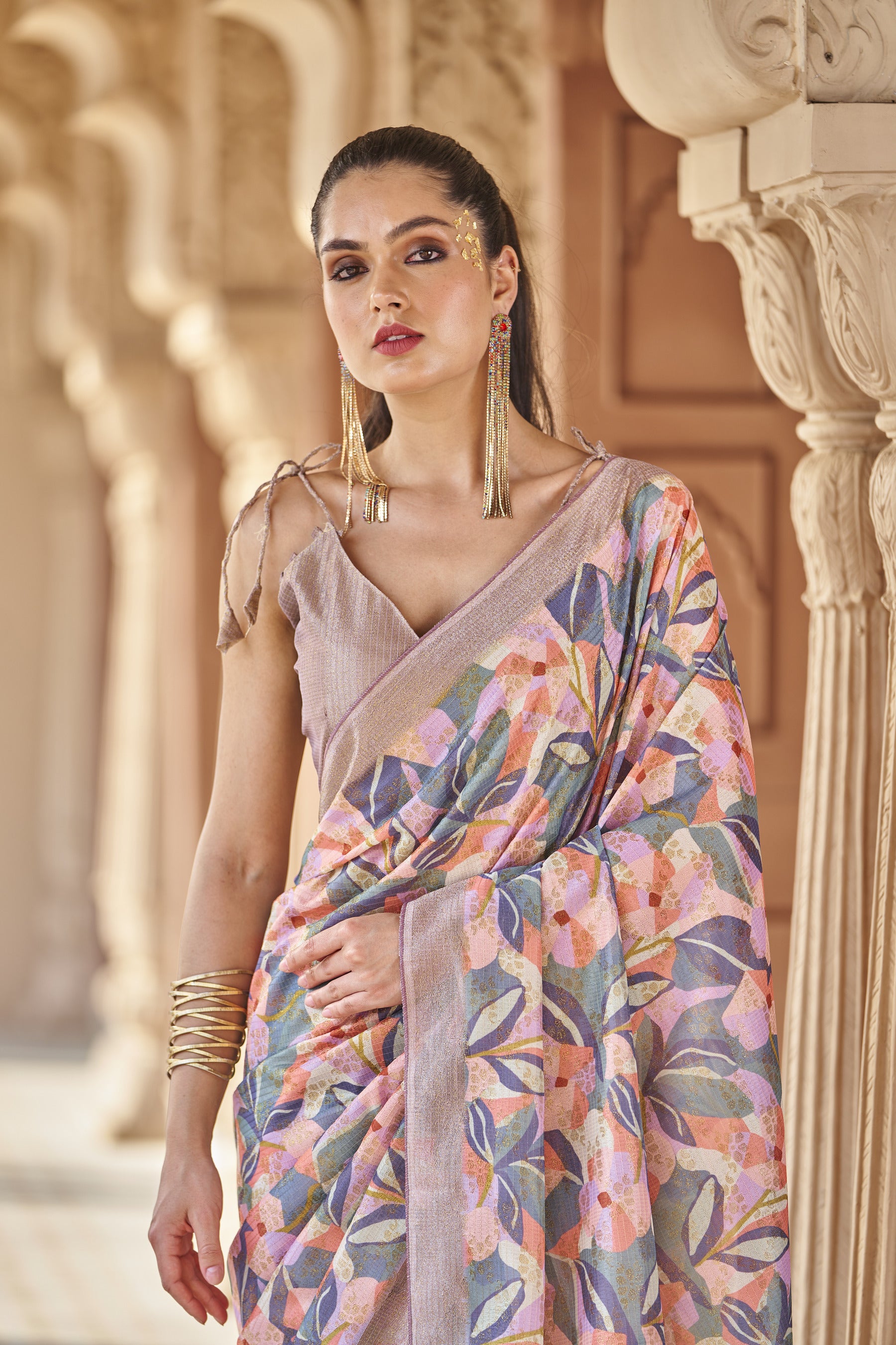 NITARA Women's Traditional Looking cotton jari rich pallu saree