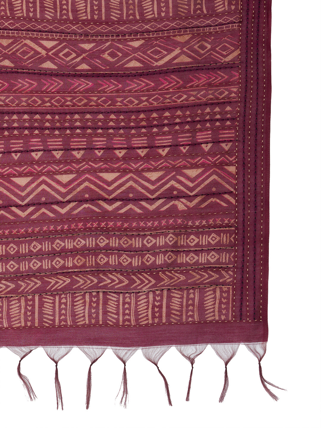 TARANG-Traditional geometric motifs spread beautifully across the drape