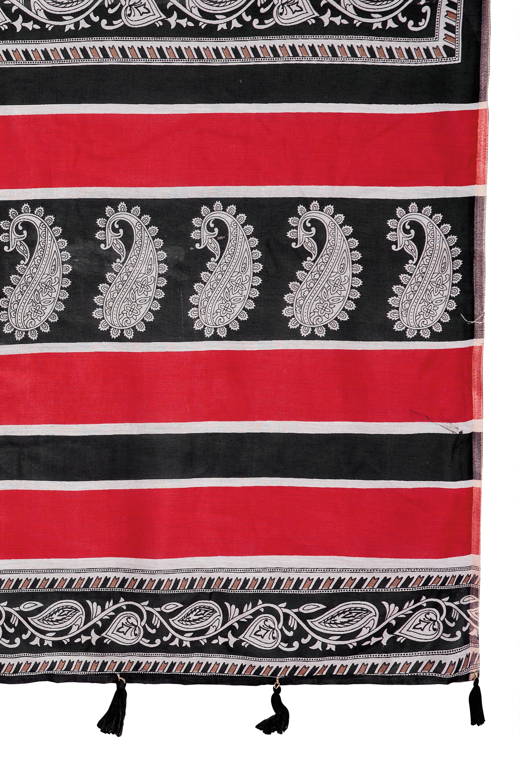 Trishya Black & Red Designer Saree-Black Beauty Traditional Saree