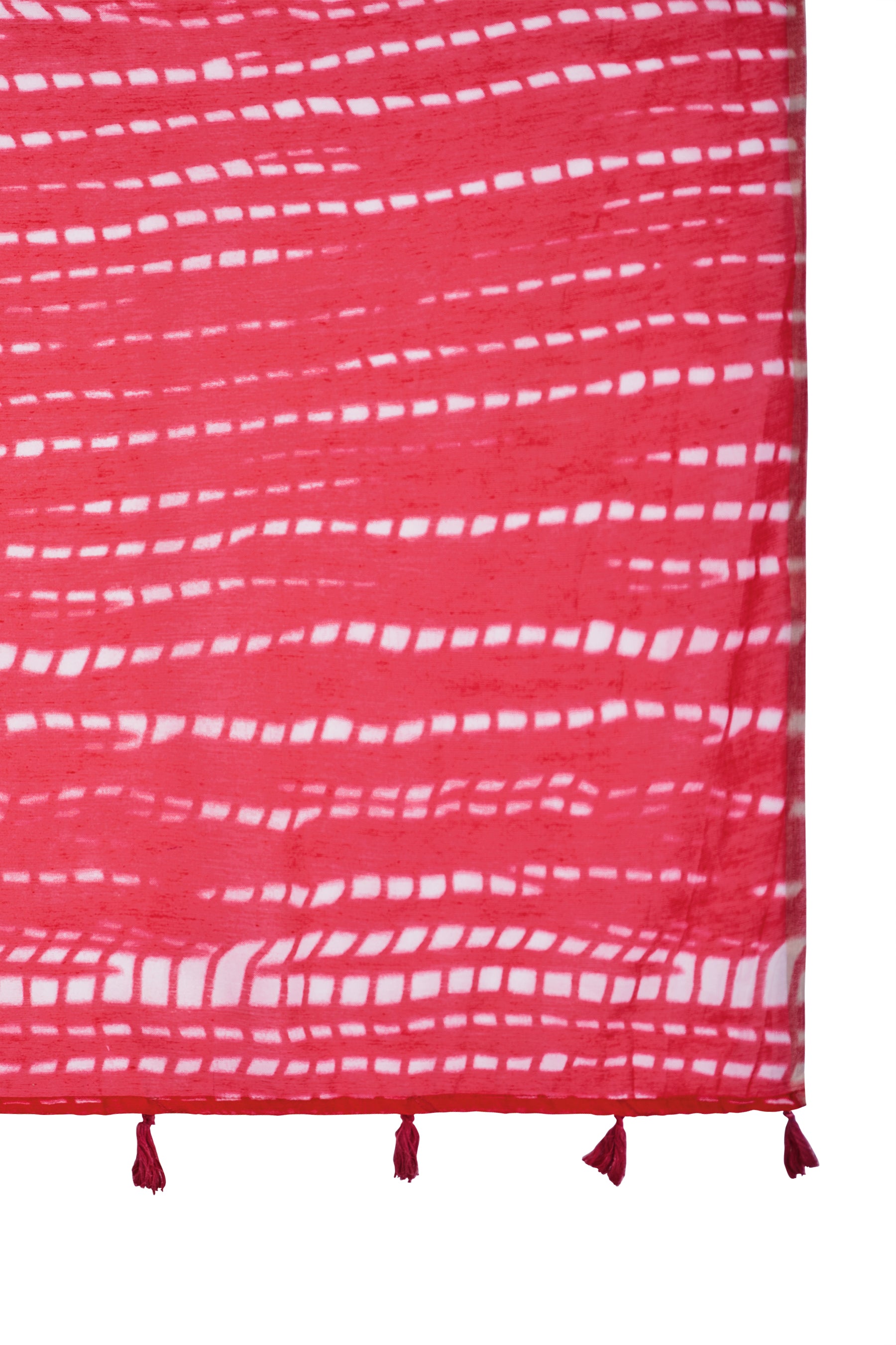TRISHYA Radiant Ruby Shibori Elegance Saree
