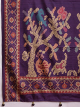 GULABI NAGRI-Rose Pink & Royal Purple Designer Heritage Saree