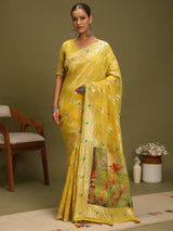 VANAYA Golden Meadow Artistic Saree