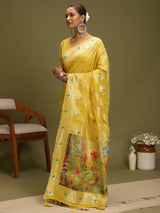 VANAYA Golden Meadow Artistic Saree
