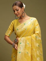 VANAYA Golden Meadow Artistic Saree