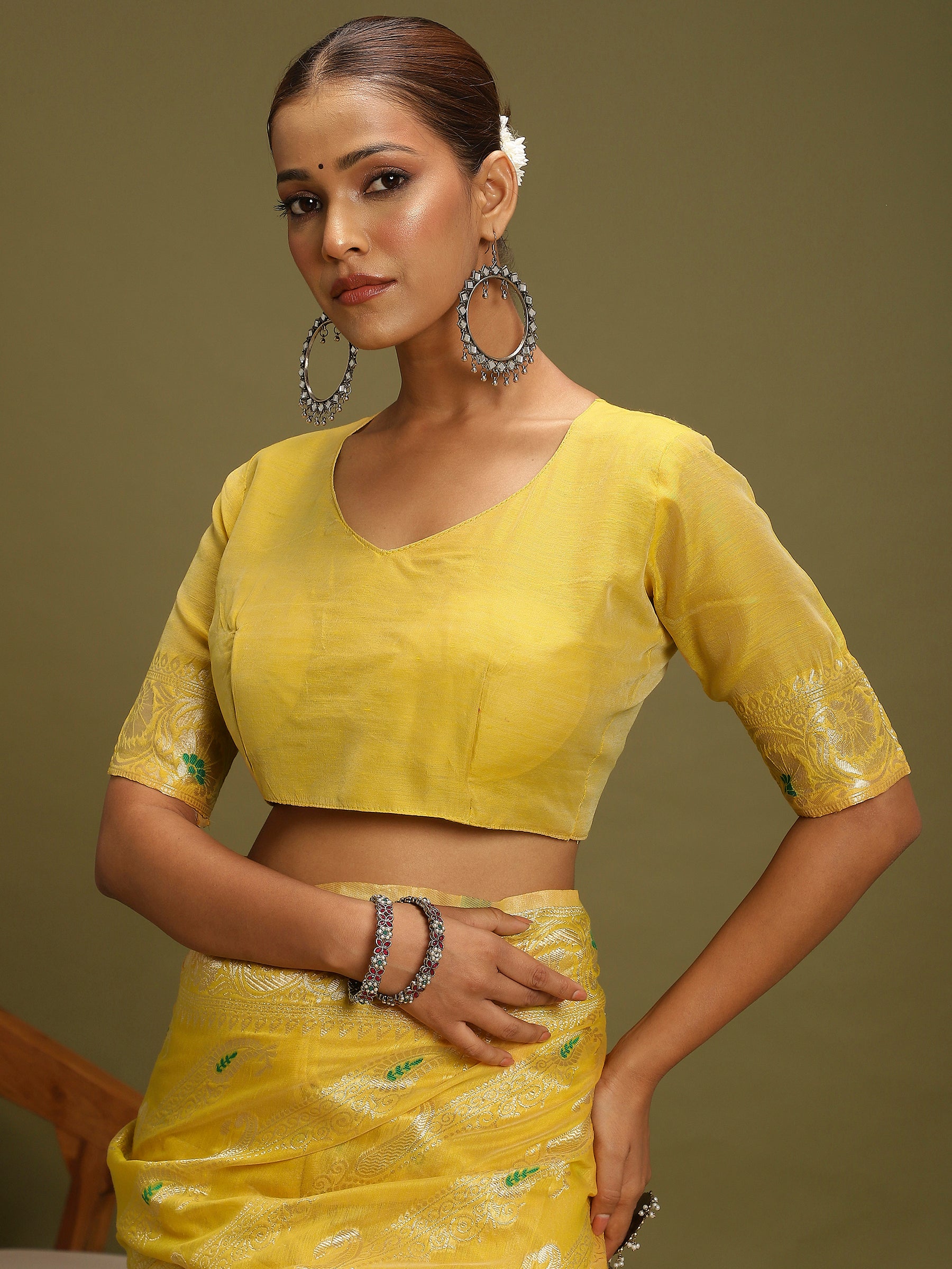 VANAYA Golden Meadow Artistic Saree