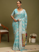 VANAYA Sky Mist Artistic Heritage Saree