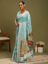VANAYA Sky Mist Artistic Heritage Saree