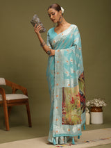 VANAYA Sky Mist Artistic Heritage Saree